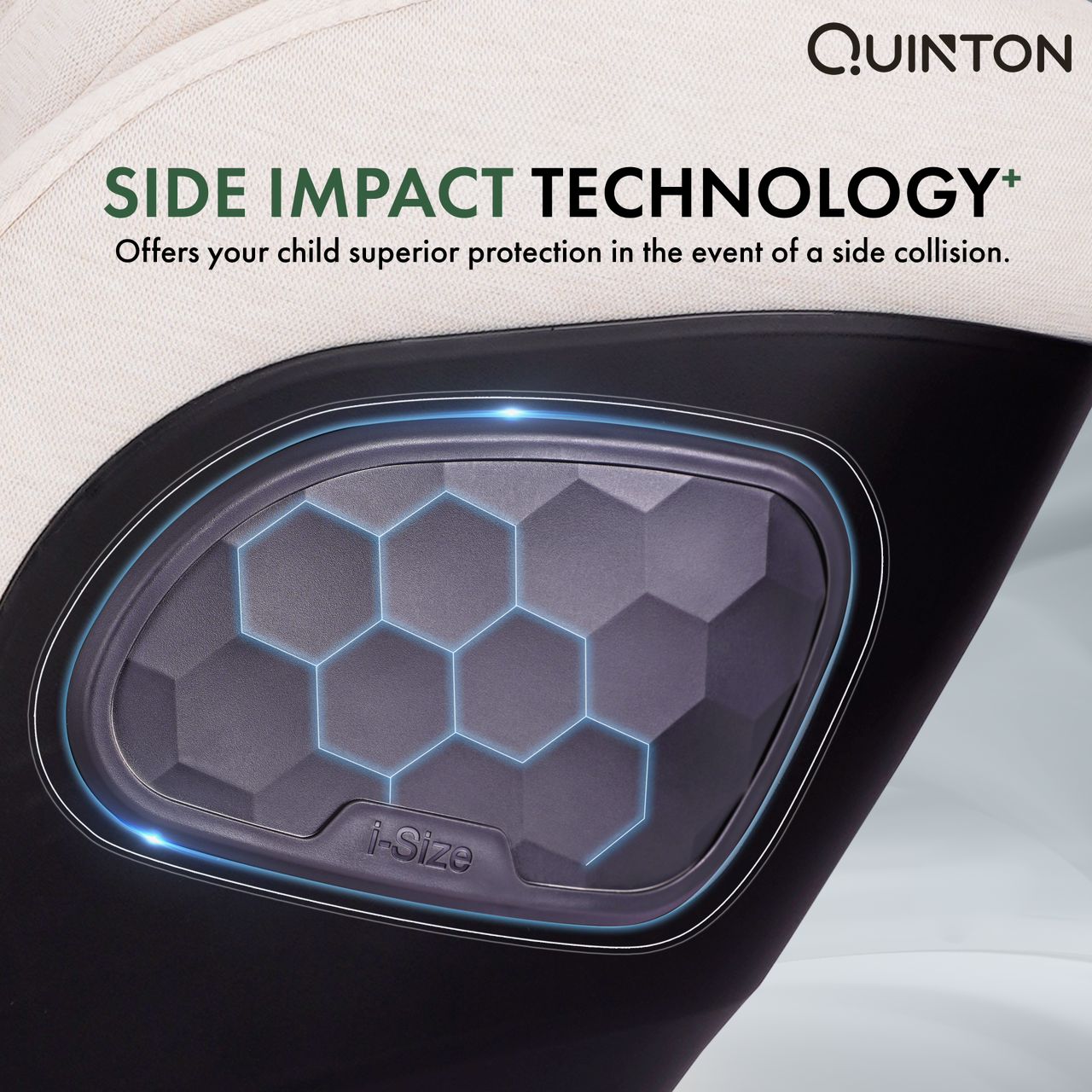 Quinton Coxy 360 Car Seat Cream White/Black/Navy Blue
