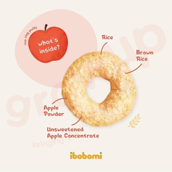 Korea ibobomi Ring Rice Puff 30g Apple