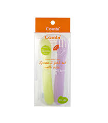 Combi Baby Label Spoon & Fork Set With Case (12m+)