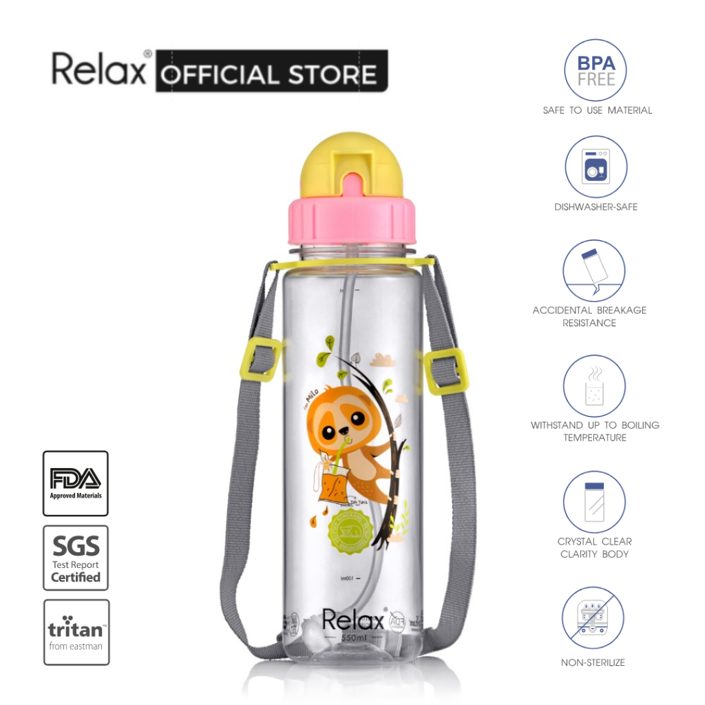 RELAX Tritan Botol Air Kanak-kanak Kids Water Bottle - D7655 Series (550ml)
