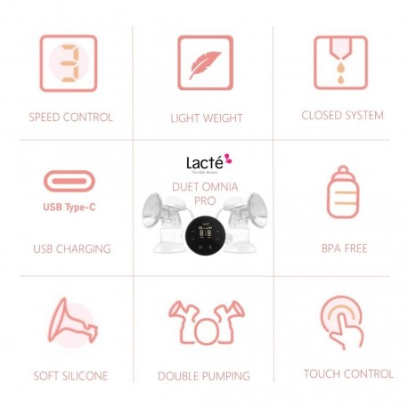 Lacte Duet Omnia Pro Double Rechargeable Breast Pump