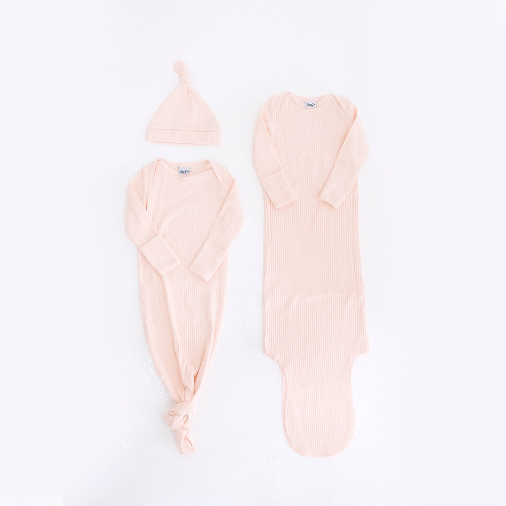 Jae Ko® Award Winning Organic Baby Wear Long Sleeves Knotted Gowns
