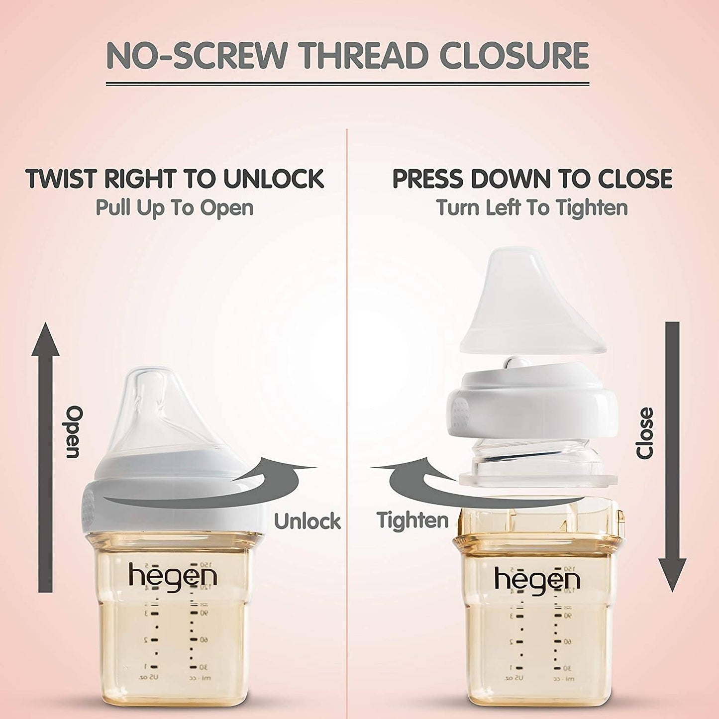 HEGEN PCTO 150ML/5OZ PPSU FEEDING BOTTLE(2 PACK)