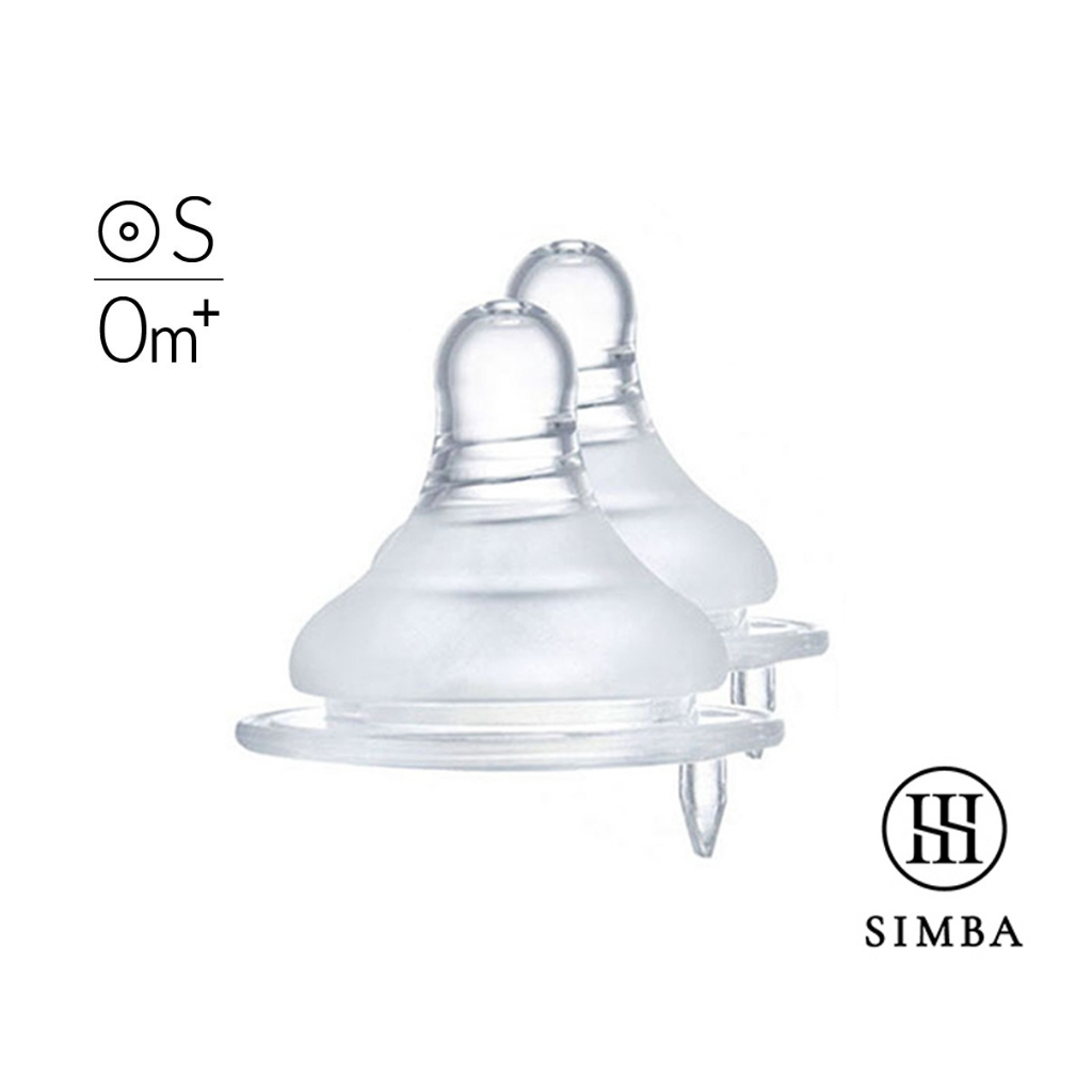 Simba Ultra Soft Wide Neck Cross Hole/ Round Hole Anti-Colic Teats S/M/L/XL - 2pcs