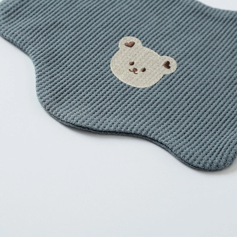 Baby Embroidery Bear 100% Cotton Drooling Bib