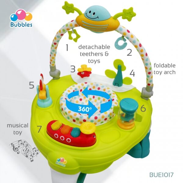 Bubbles: Spin & Jump Multi Function Activity Center (Green)