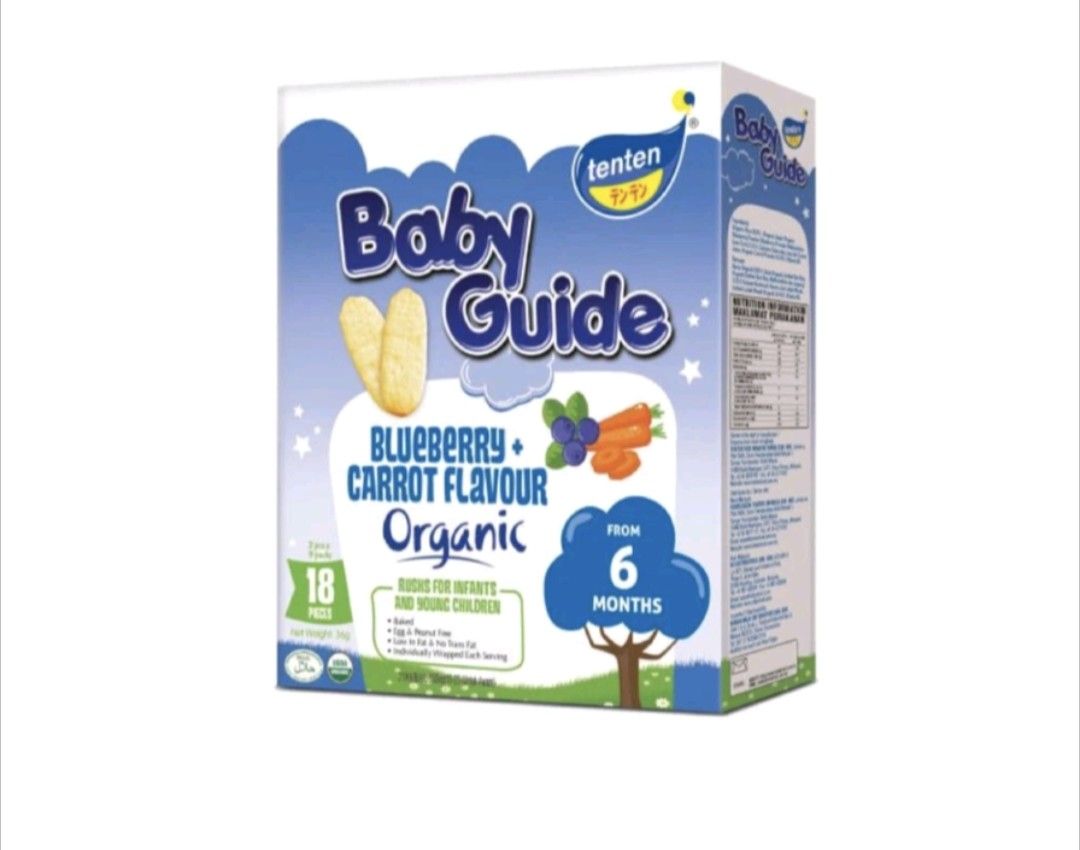 TenTen Baby Guide Organic 36g (Blueberry+Carrot / Blueberry+Goji / Sweet Potato+Carrot)
