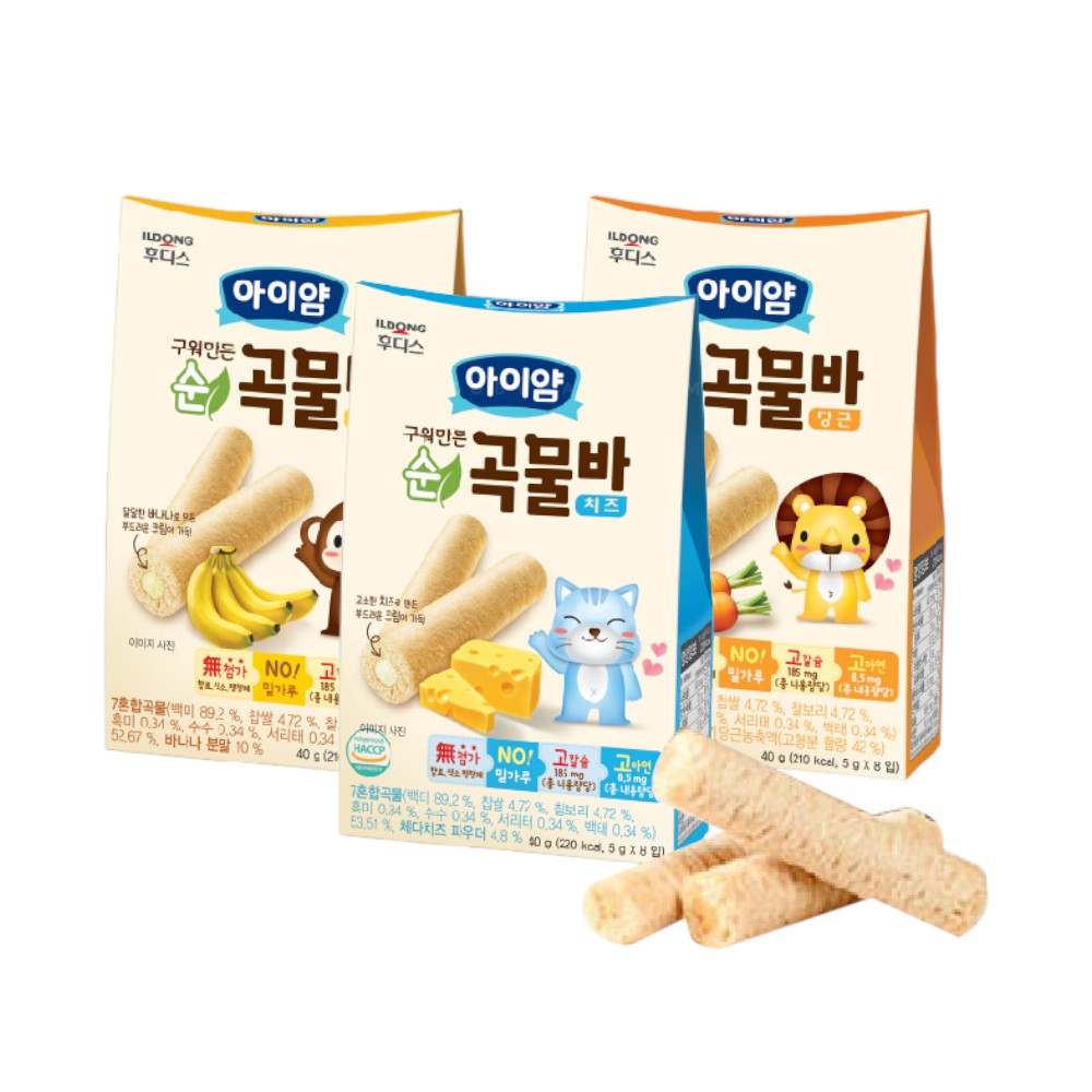 ILDONG Korea Ayiyum Grain Bar Kids Healthy Snack 40G