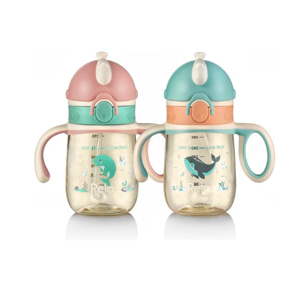 RELAX 280ML AMORE PPSU KIDS STRAW CUP