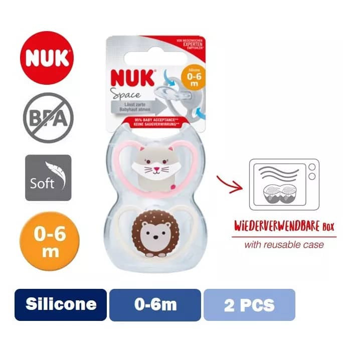 NUK Space Silicone Soother Orthodontic Size 0-6m