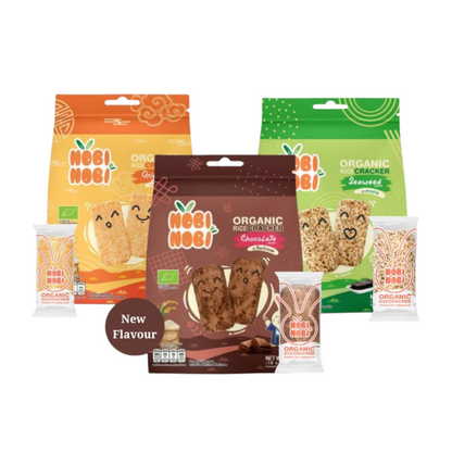 HALAL] Nobi Nobi Organic Rice Crackers (80g) (18m+) Ready To Eat Baby Rice Snacks