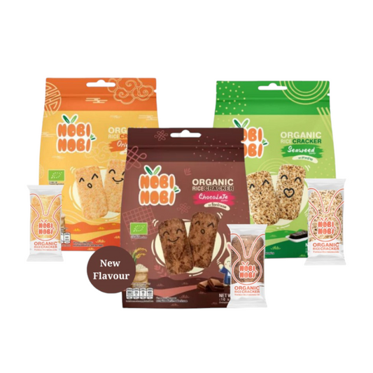 HALAL] Nobi Nobi Organic Rice Crackers (80g) (18m+) Ready To Eat Baby Rice Snacks