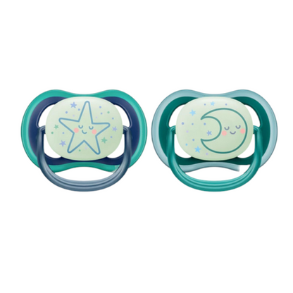 Philips Avent Ultra Air Symmetrical Night Time Soother (6-18m)