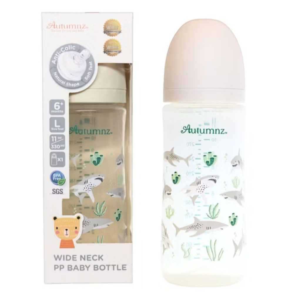 Autumnz - PP Wide Neck Feeding Bottle Single & Twin pack (Random design)
