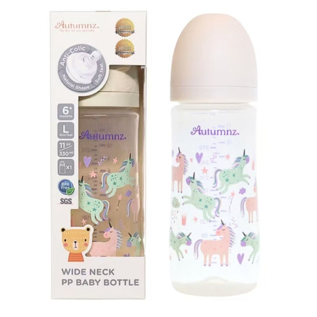 Autumnz - PP Wide Neck Feeding Bottle Single & Twin pack (Random design)