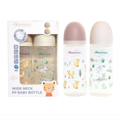 Autumnz - PP Wide Neck Feeding Bottle Single & Twin pack (Random design)