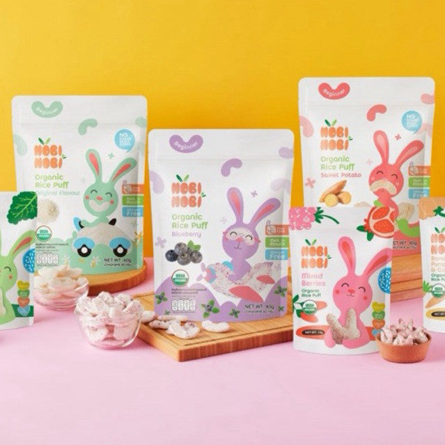 [HALAL] Nobi Nobi Organic Jasmine Rice Puffs 40g