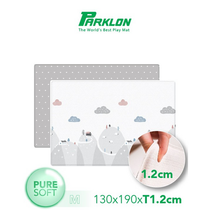 [Parklon] La Pure Soft Baby Playmat Happy Way + Little Star Grey (130x190x1.2cm)