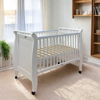 Costa 4-in-1 Convertible Baby Cot (White) 28 x 52 Inch (70 cm x 130cm)