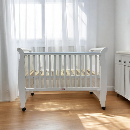 Costa 4-in-1 Convertible Baby Cot (White) 28 x 52 Inch (70 cm x 130cm)