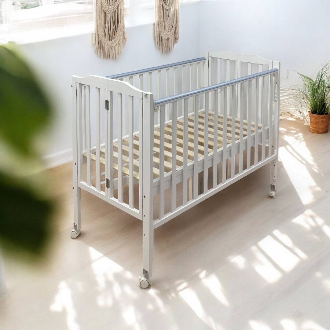 Foldable Wooden Baby Cot 120cmx60cm