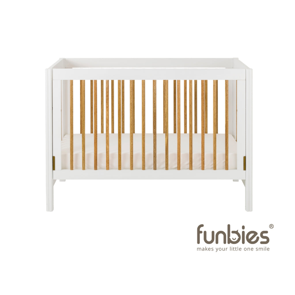 Funbies Clover 3in1 Baby Cot Set (White)