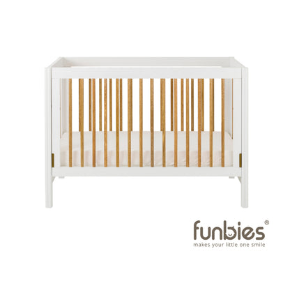 Funbies Clover 3in1 Baby Cot Set (White)