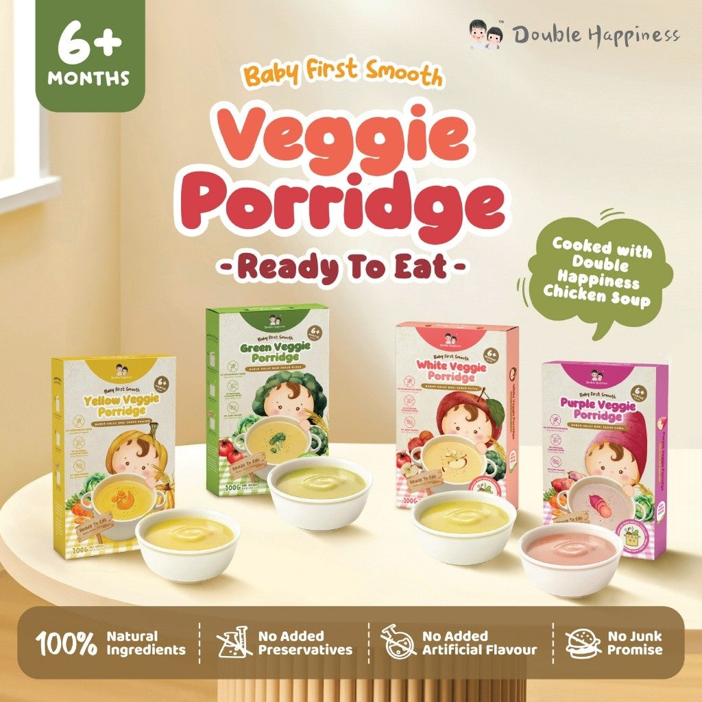 Double Happiness Veggie Porridge (100g) / Instant Porridge For Baby 6 months+