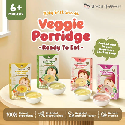 Double Happiness Veggie Porridge (100g) / Instant Porridge For Baby 6 months+