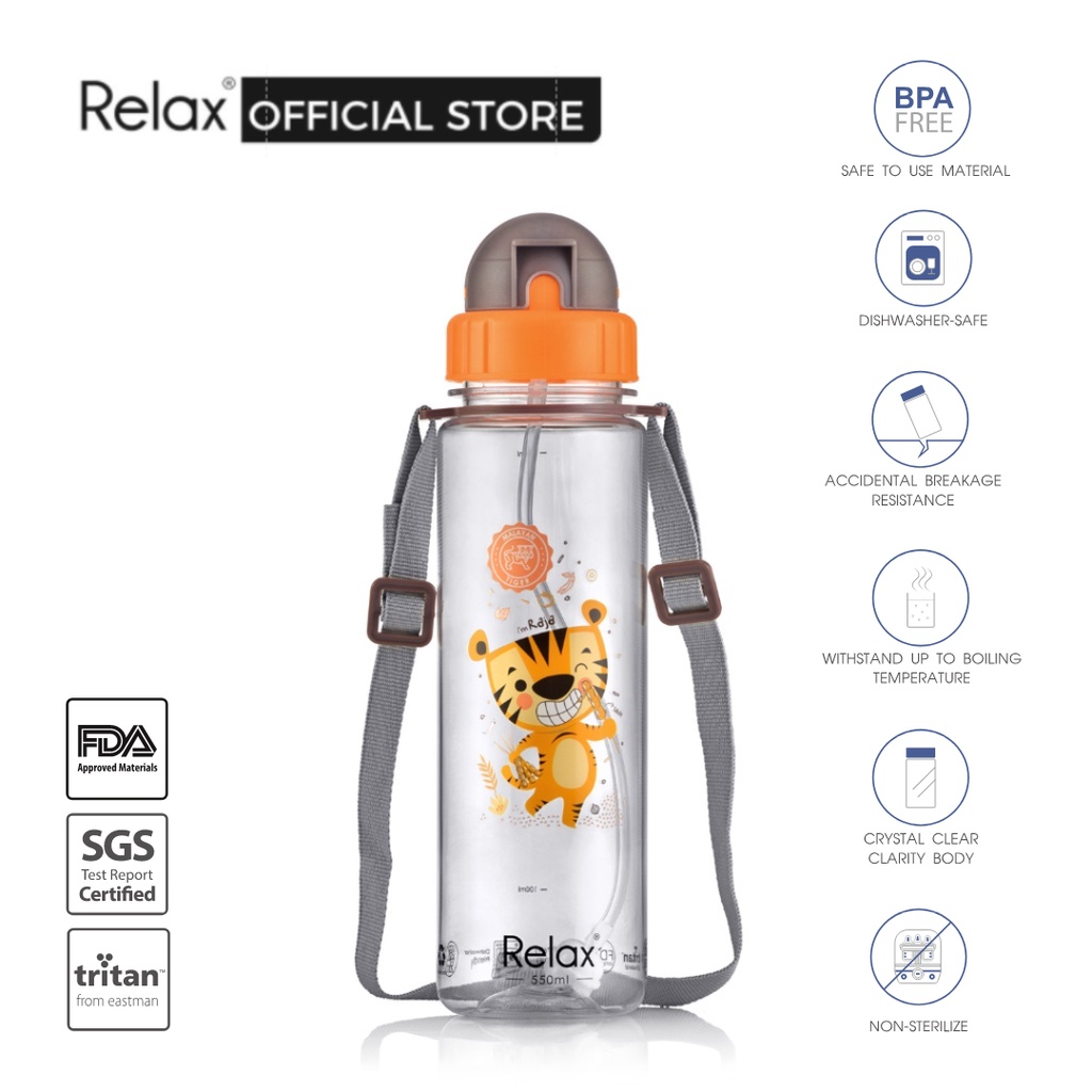 RELAX Tritan Botol Air Kanak-kanak Kids Water Bottle - D7655 Series (550ml)