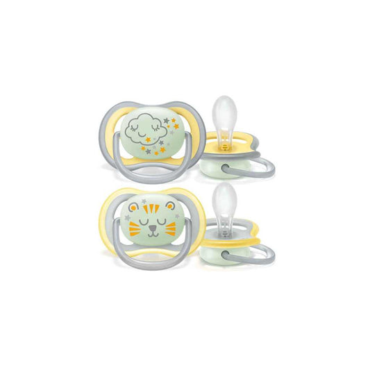 PHILIPS AVENT GLOW IN THE DARK SOOTHER-18M+ CLOUD&TIGER