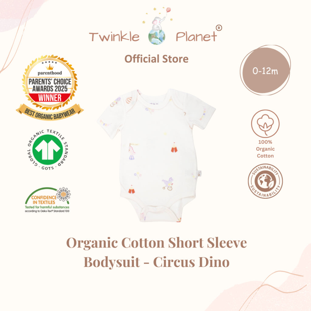 Twinkle Planet Organic Cotton Short Sleeve Baby Bodysuit