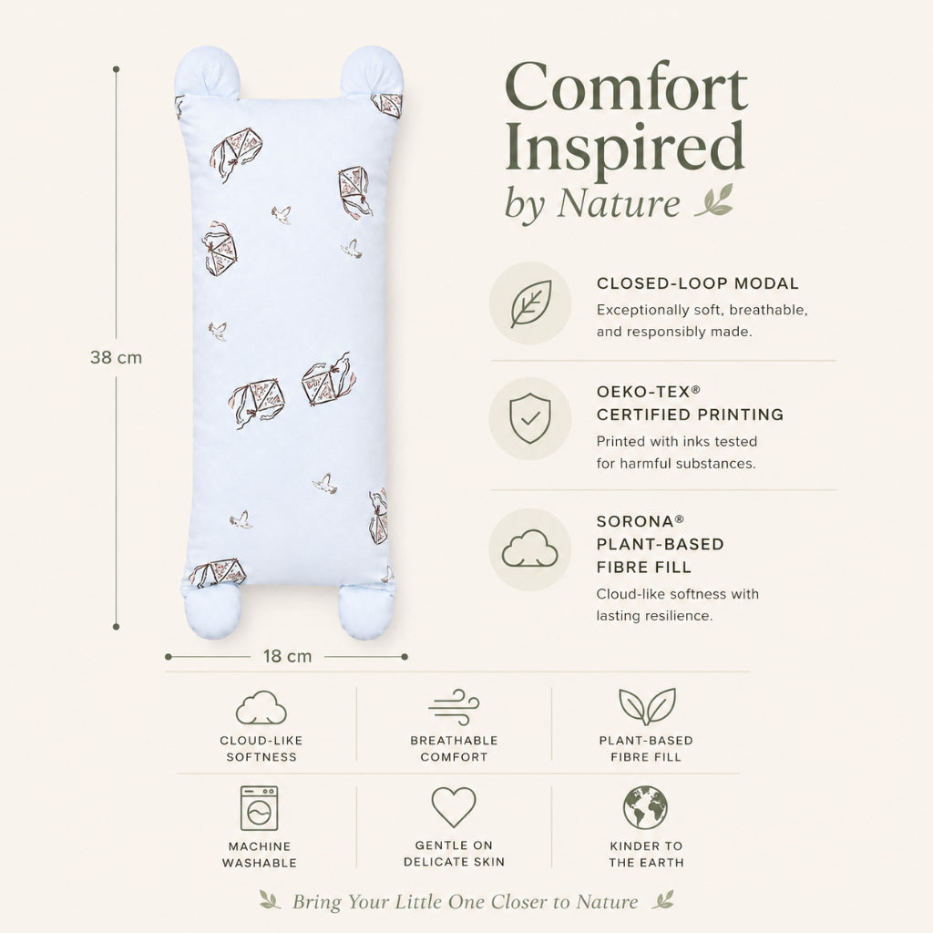 Twinkle Planet CuddleDream Baby Pillow Modal Fabric Cooling Breathable Bedtime Companion Large
