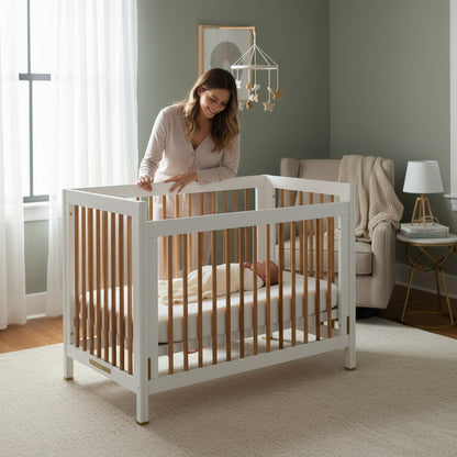 Funbies Clover 3in1 Baby Cot Set (White)
