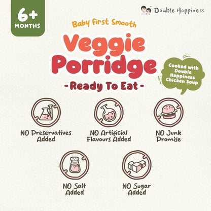 Double Happiness Veggie Porridge (100g) / Instant Porridge For Baby 6 months+