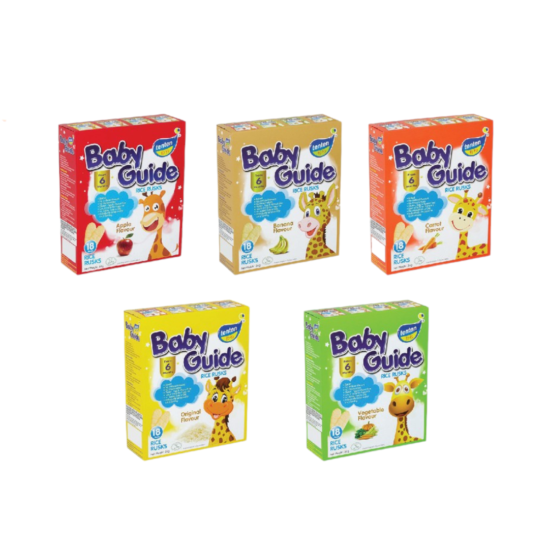 Ten Ten BABY GUIDE – RICE RUSK | RICE CRACKER (18 pieces) 36g 6months+