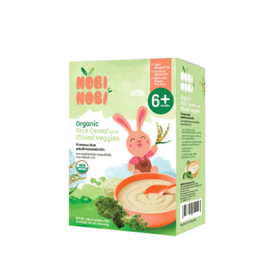 Nobi Nobi Organic Rice Cereal 120g (6M+) [HALAL]