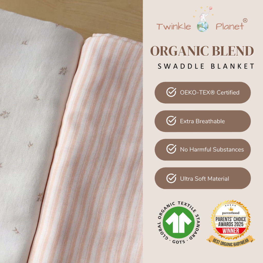 Twinkle Planet OrganicBlend Muslin Swaddle Blanket  120cm x 120cm