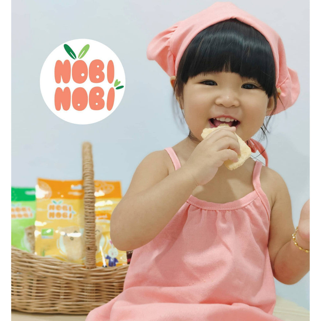 HALAL] Nobi Nobi Organic Rice Crackers (80g) (18m+) Ready To Eat Baby Rice Snacks