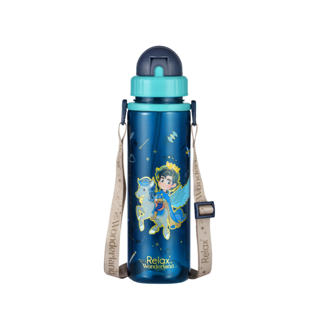 RELAX Tritan Botol Air Kanak-kanak Wonderland Series Kids Water Bottle Colourful Design BPA Free - D7755 Series 550ml