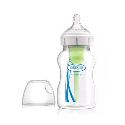 Dr.Brown's 11OZ/330ML PP WIDE-NECK "OPTIONS+" BOTTLE WITH LVL 2 NIPPLE, 1-PACK