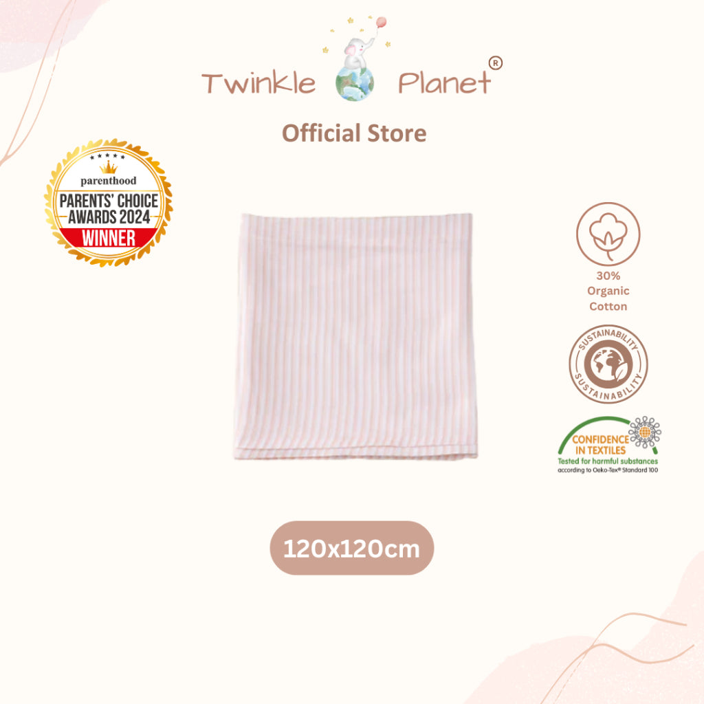 Twinkle Planet OrganicBlend Muslin Swaddle Blanket  120cm x 120cm