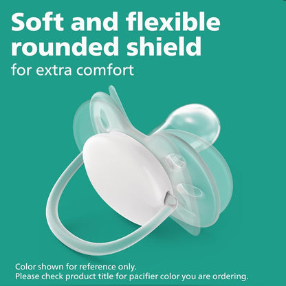 Philips Avent Ultra Soft Air Soother Pacifier 0-6m Carry Case [Twin Pack] Parrot Palm Leaf