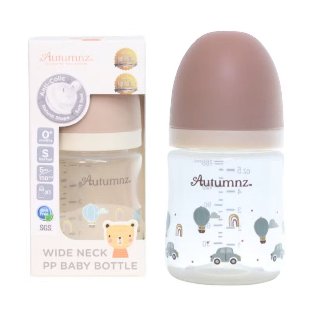Autumnz - PP Wide Neck Feeding Bottle Single & Twin pack (Random design)