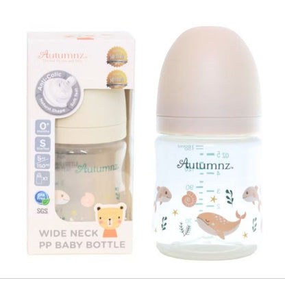 Autumnz - PP Wide Neck Feeding Bottle Single & Twin pack (Random design)