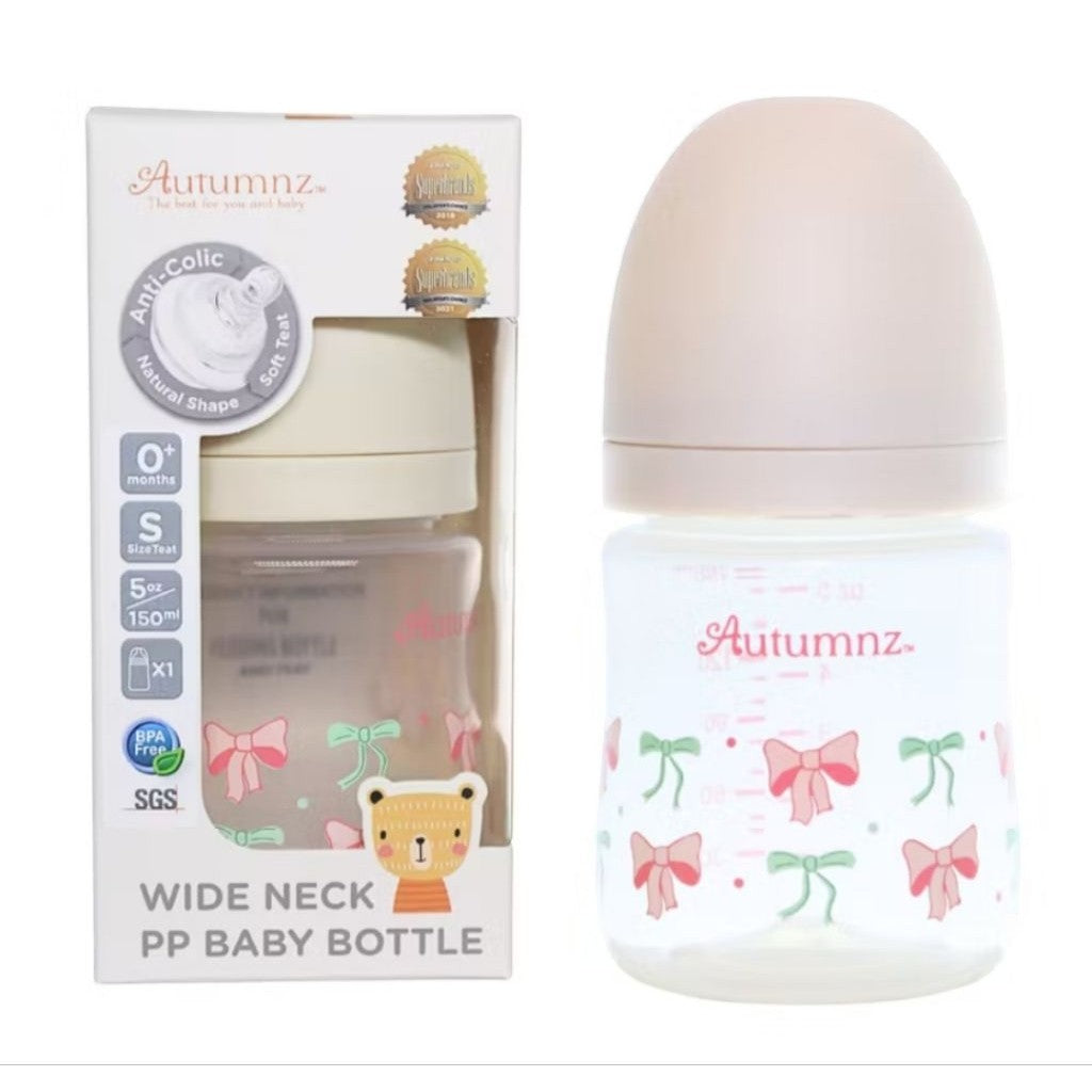 Autumnz - PP Wide Neck Feeding Bottle Single & Twin pack (Random design)