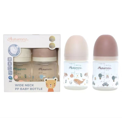 Autumnz - PP Wide Neck Feeding Bottle Single & Twin pack (Random design)