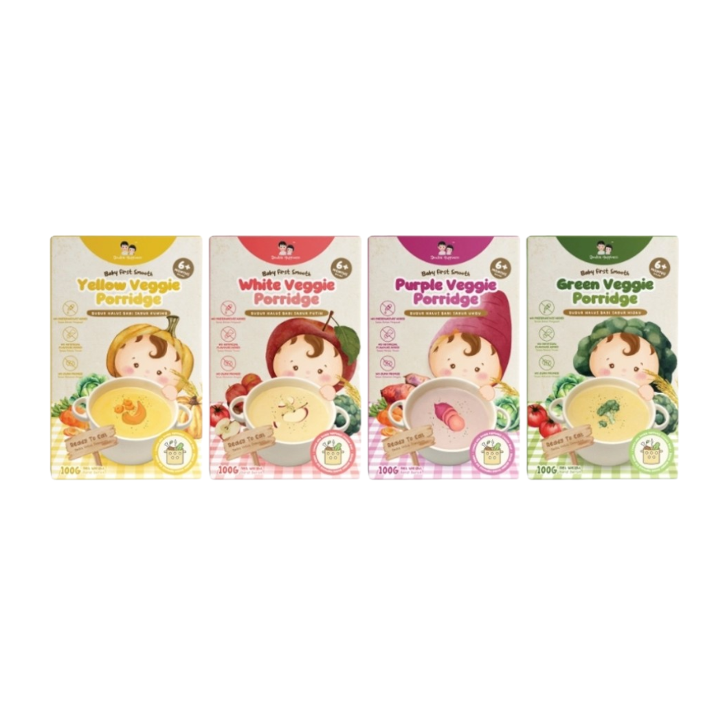 Double Happiness Veggie Porridge (100g) / Instant Porridge For Baby 6 months+