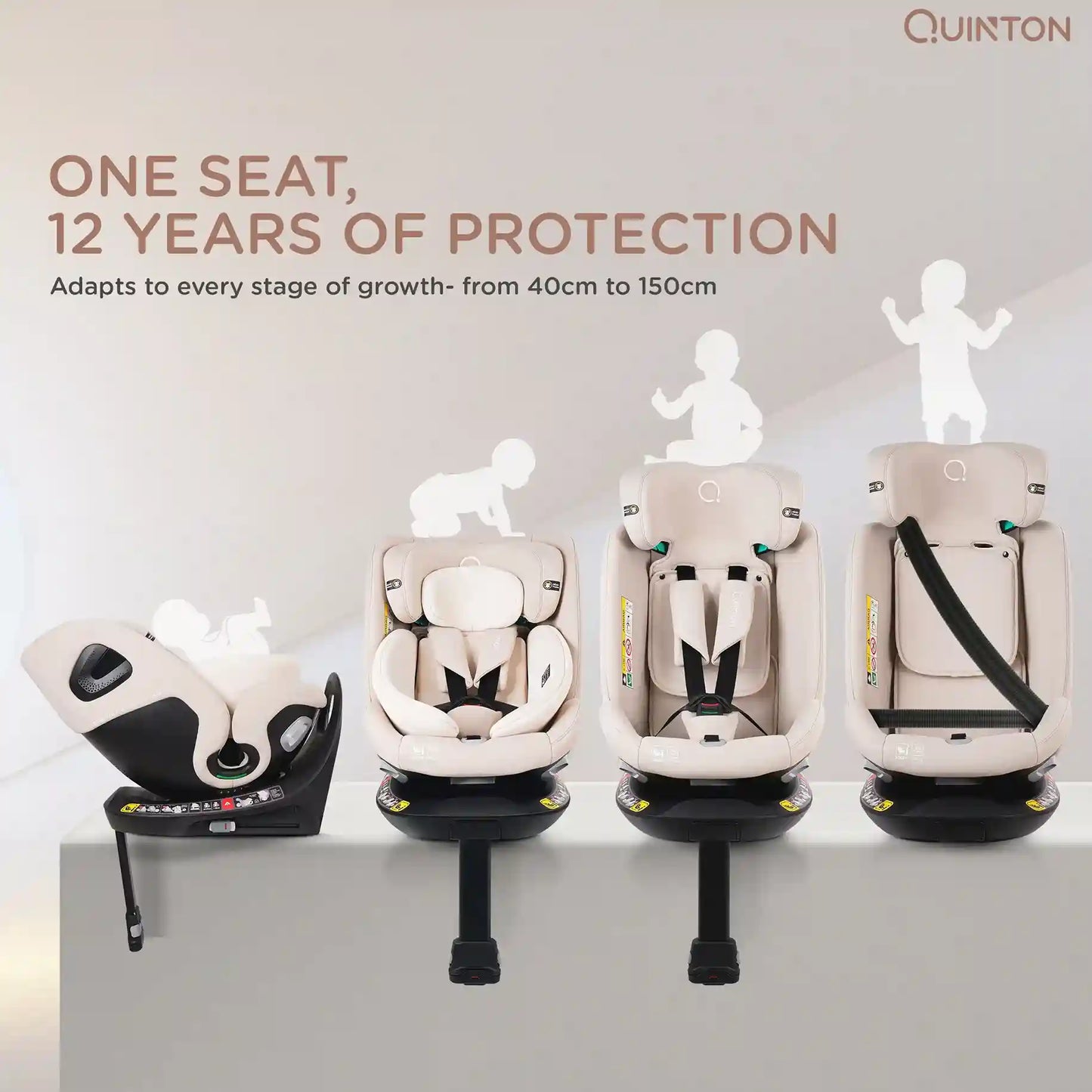 Quinton SpinGuard 360 Car Seat from newborn to 12 years old