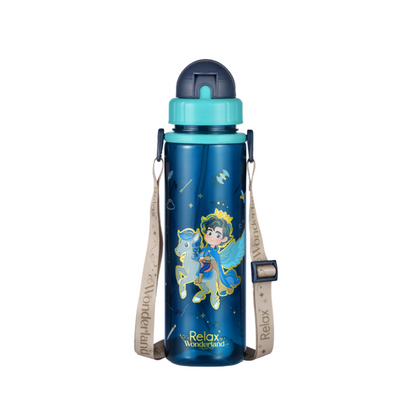 RELAX Tritan Botol Air Kanak-kanak Wonderland Series Kids Water Bottle Colourful Design BPA Free - D7755 Series 550ml